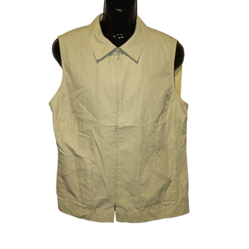 Barisal Men’s Beige Sleeveless Zip Front Casual Utility Style Vest Size 48 BG27